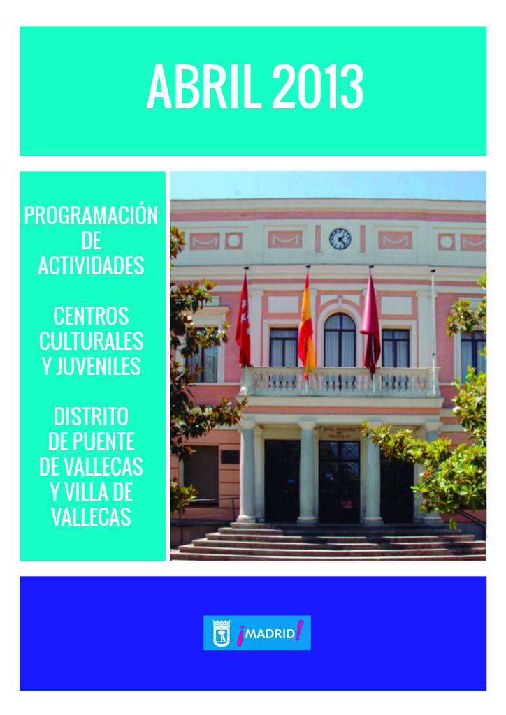 Portada de la Agenda de Abril 2013