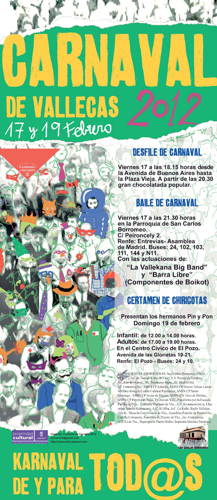 Cartel de Carnaval 2012 en Vallecas