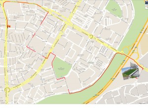 Mapa del recorrido de la Carrera del árbol 2012