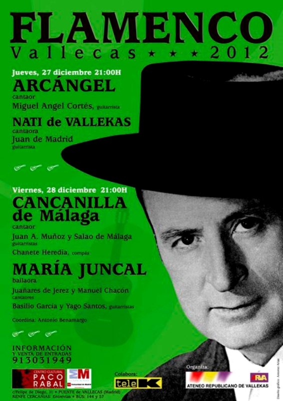 Cartel de Flamenco Vallecas 2012