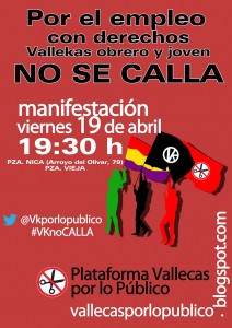 Cartel de difusión de la manifestación