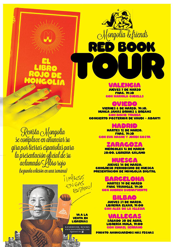 Cartel y Agenda de "El libro rojo de Mongolia"