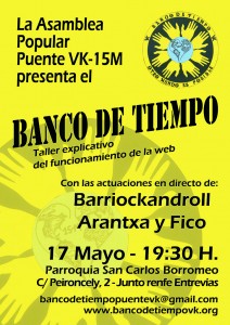 Cartel inaugural del "Banco del Tiempo"