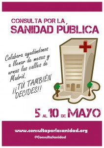 Cartel para difusión de la Consulta por la Sanidad