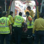 Trasladan al herido al Hospital de La Paz