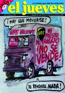 Portada del Jueves en referencia a los trabajadores de UPS Vallekas