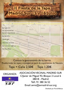 Cartel de la II Fiesta de las Tapas de Madrid Sur