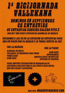 Cartel de la I Bicijornada Vallekana