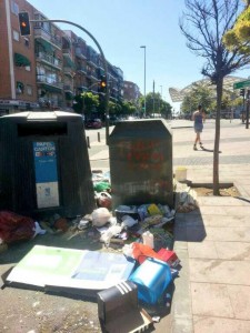 Basura acumulada en la zona de Entrevías