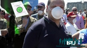 Vecinos del Pau de Vallecas en una de sus movilizaciones contra la contaminación