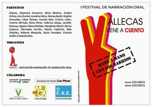 Cartel del I Festival de Narración Oral "Vallecas viene a cuento