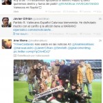 Mensaje en Twitter de algunos de los actores