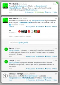 Avisos de PAH Madrid en Twitter