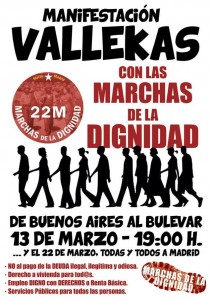 13M - Manifestación de apoyo a las Marchas por la dignidad en Vallecas