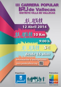 Cartel de la III Carrera Popular del Pau de Vallecas