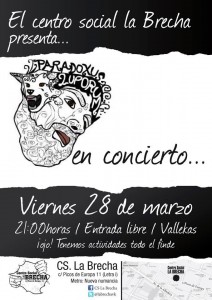 Cartel del Concierto de Paradoxum luporum