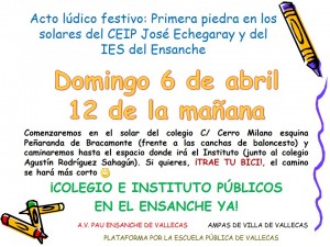 Cartel del acto reivindicativo