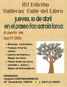 Cartel con las actividades