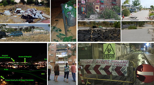 Vallecas, donde la política no sirve: acumulación de basura, falta de iluminación, riesgos de derrumbe y hundimiento