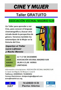 Cartel del taller "Cine y Mujer"