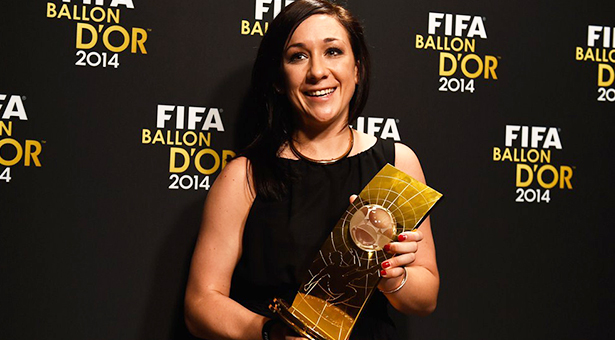 Nadine Keßler en la gala del Balón de Oro de la Fifa 