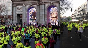 Corredores a la altura de la Puerta de Alcalá y alcanzando el Puente de Vallecas