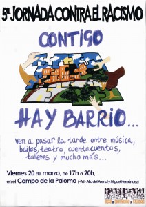 Cartel de la V Jornada contra el racismo