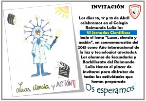 Invitación a las IV Jornadas Científicas del Colegio Raimundo Lulio