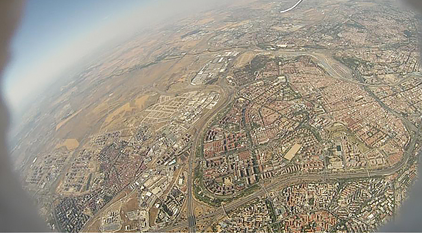 Puente de Vallecas desde el cielo