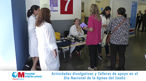 Charlas y mesa informativa en el Día Nacional de la Apnea del Sueño en el Hospital Infanta Leonor