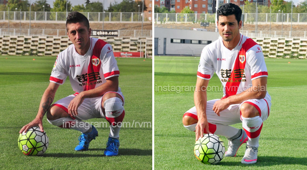 Pablo Hernández y Javi Guerra en la ciudad deportiva del Rayo