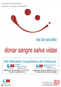 Cartel de la XIII Maratón de donaciones