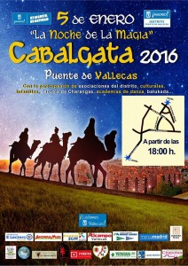 Cartel de la Cabalgata en Puente de Vallecas