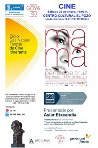 Cartel del evento - Ciclo de Cine Itinerante Premios Goya 2016