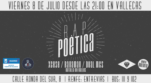 Festival 'Rap Poética' este viernes en las Fiestas de Entrevías