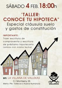 Taller 'Conoce tu Hipoteca' de la PAH de Vallekas