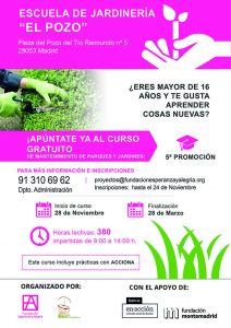 V edición del Curso de mantenimiento de Jardines en el Pozo del Tío Raimundo