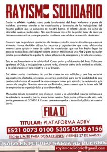 Fila 0 - Rayismo Solidario