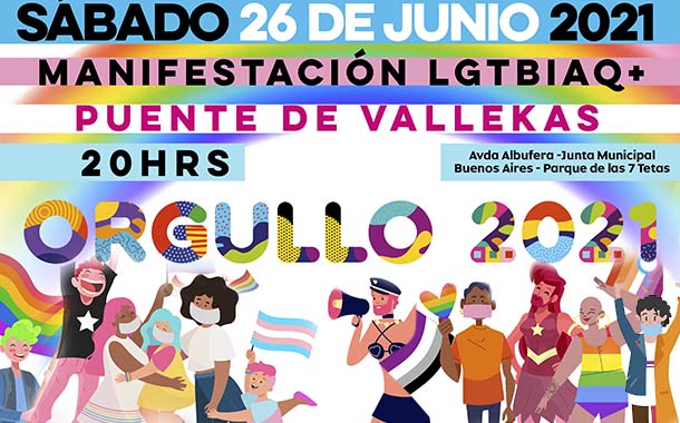 Orgullo Vallekano 2021 - «Libertad para ser» - Manifestación LGTBIAQ+ en Vallecas