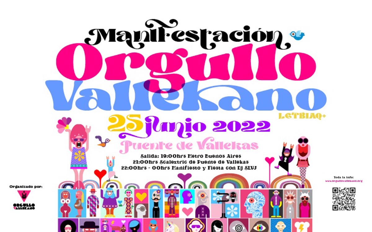 Orgullo Vallekano 2022 - 'Clava tus garras, defiende Vallekas' - Manifestación LGTBIAQ+ en Vallecas