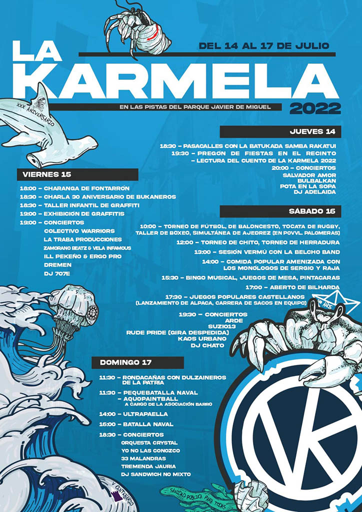 Cartel de las Fiestas de la Karmela 2022