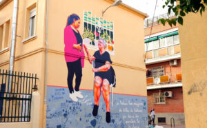Mural de la artista Zaida Escobar en Villa de Vallecas