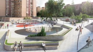 Posible diseño de la Plaza del Puerto Canfranc