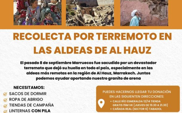 Recolecta por el terremoto de Marruecos - Colectivos de Vallecas organizan una campaña solidaria