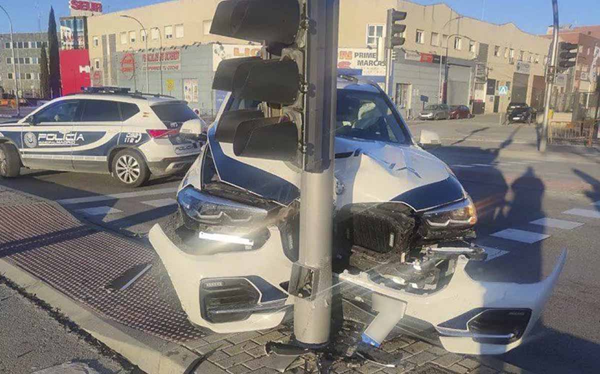 Foto del patrulla accidentado - Fuente: Policía Municipal