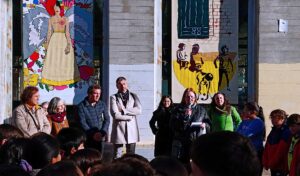 Maite Molina Villar, coordinadora pedagógica del proyecto y los codirectores del Festival Robert Capa, Uría Fernández de la Fundación Anastasio de Gracia y los profesores Tomas Zarza y Miguel Sánchez-Moñita de la Universidad Rey Juan Carlos