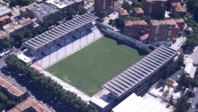 Imagen aérea del Estadio de Vallecas