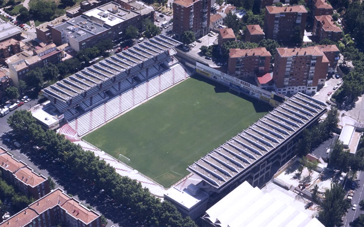 Imagen aérea del Estadio de Vallecas