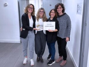 Luisa Mariblanca González (tutora de 5ºA), Sonia Cortés Porras (tutora de 5ºB), Sara Urdiales Sánchez (tutora de 2ºB) y Francisca M. Sánchez García (Directora del centro)