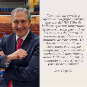 Mensaje del europarlamentario José Cepeda